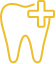 Icon of tooth with medical symbol